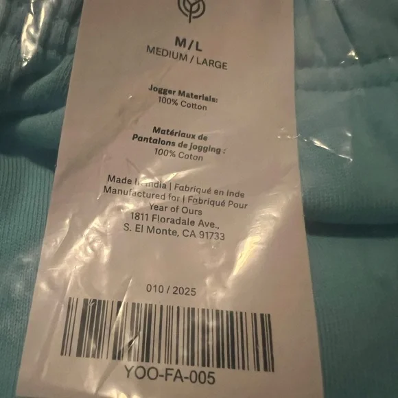 NWT Sky Blue Women's Sweatpants M/L - Picture 6 of 7